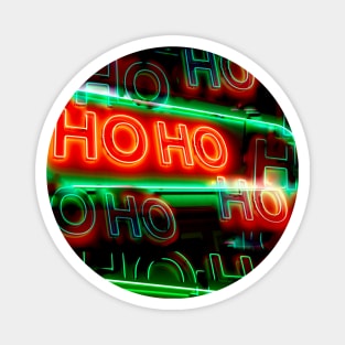 Ho Ho Santa Green Red Hoho Neon Lights Magnet